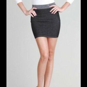 NEW Black Denim Print Seamless Skirt One Size